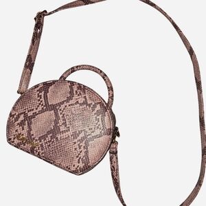 Y2K Wet seal pink faux embossed snakeskin hand bag